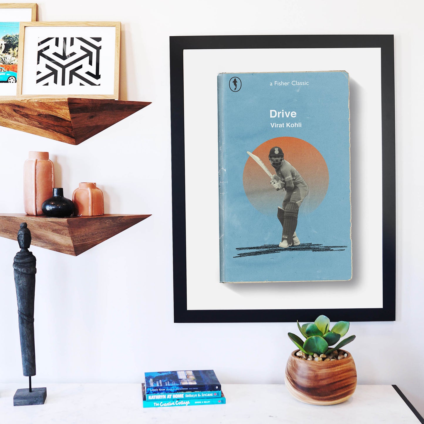 Virat Kohli artwork displayed in a lounge ‚ stylish alternative to man cave decor