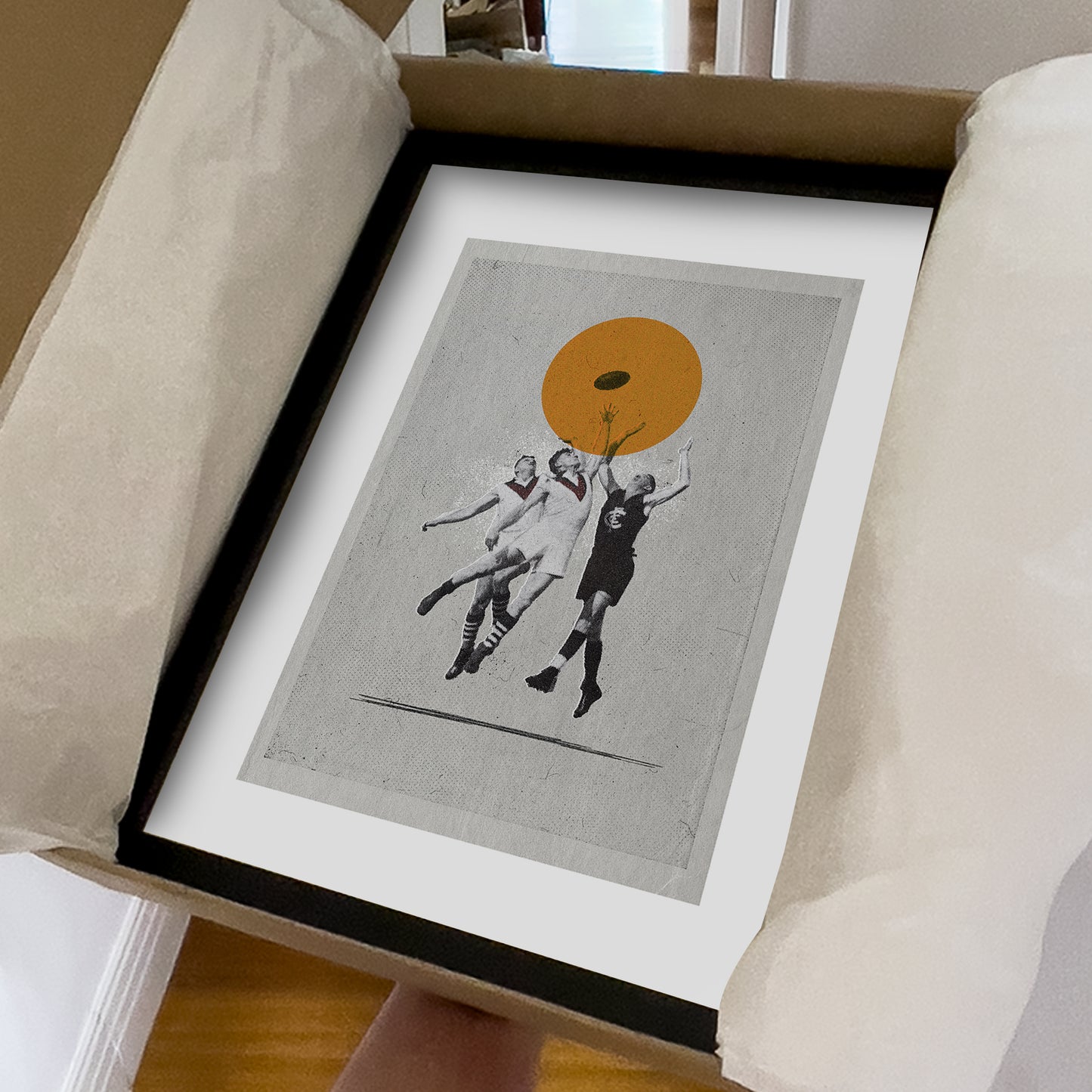 Reach – Aussie man cave football artwork | Fisher Classics