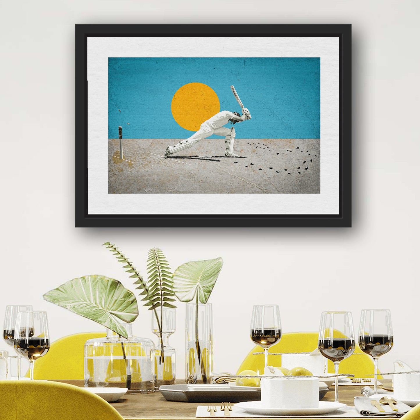 Sports wall art – Willowman displayed in modern home decor