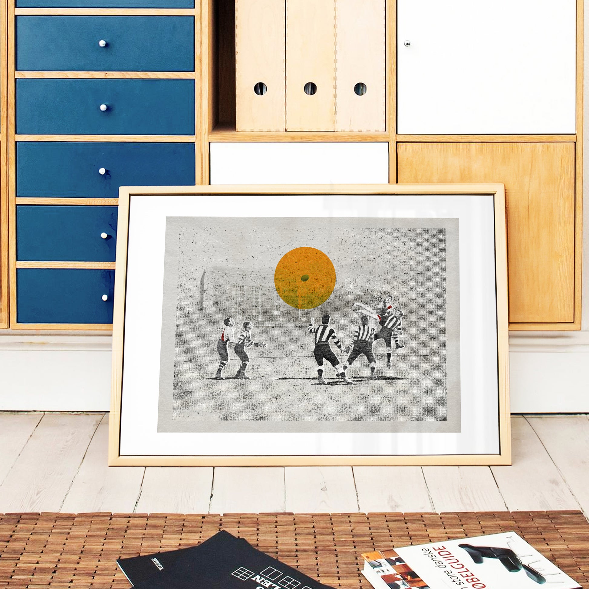 At the Contest – contemporary man cave framed sports artwork | Fisher Classics