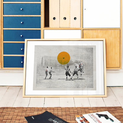 At the Contest – contemporary man cave framed sports artwork | Fisher Classics