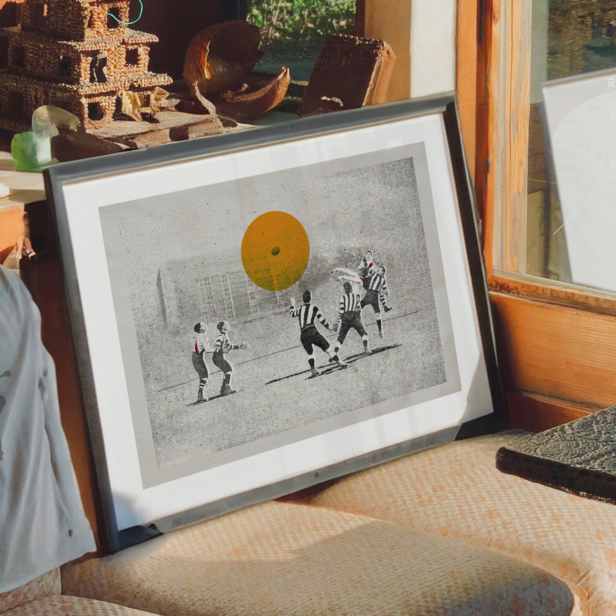 At the Contest – modern man cave football wall art | Fisher Classics