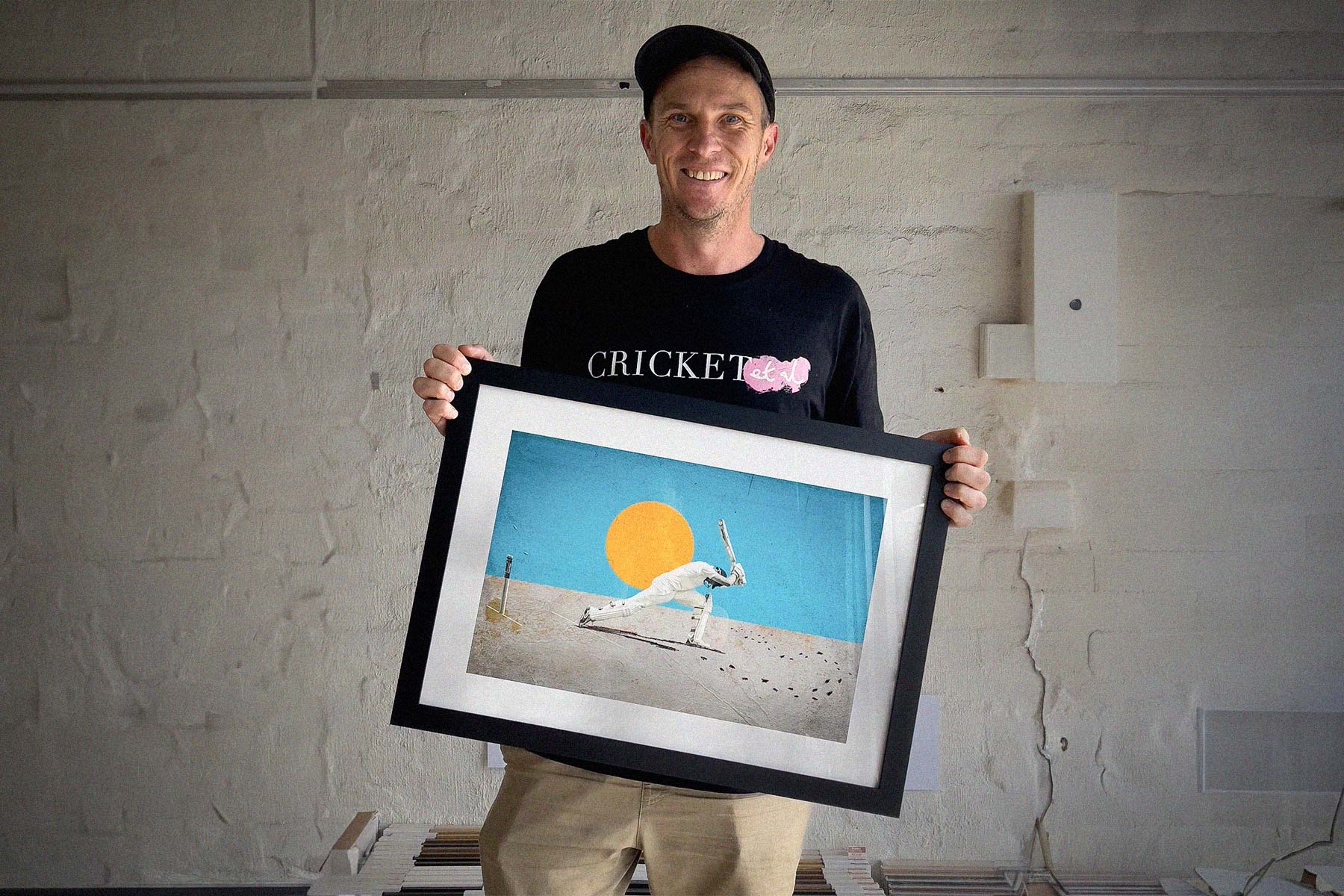 Sports art created by graphic artist Dan Toomey