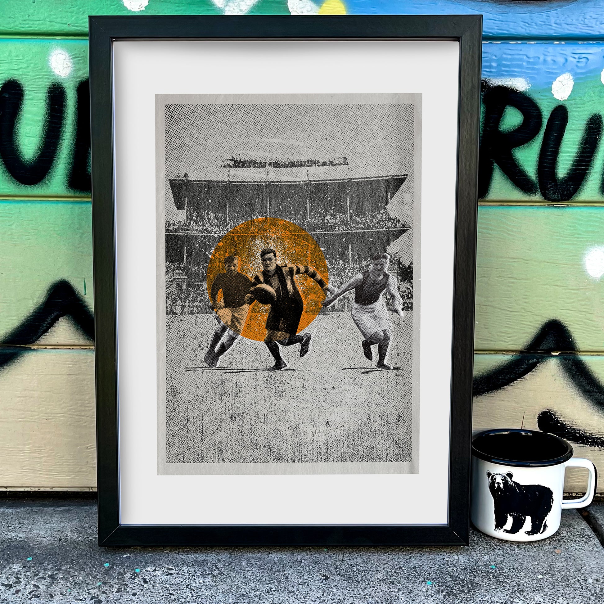 The Chase – open edition framed sports artwork | Fisher Classics