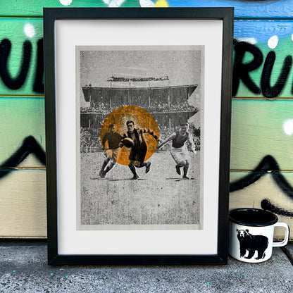 The Chase – open edition framed sports artwork | Fisher Classics