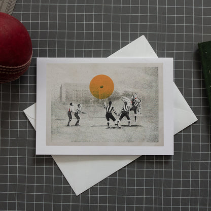 At the Contest football greeting card with envelope by Fisher Classics.