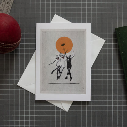 Reach football greeting card with envelope by Fisher Classics.