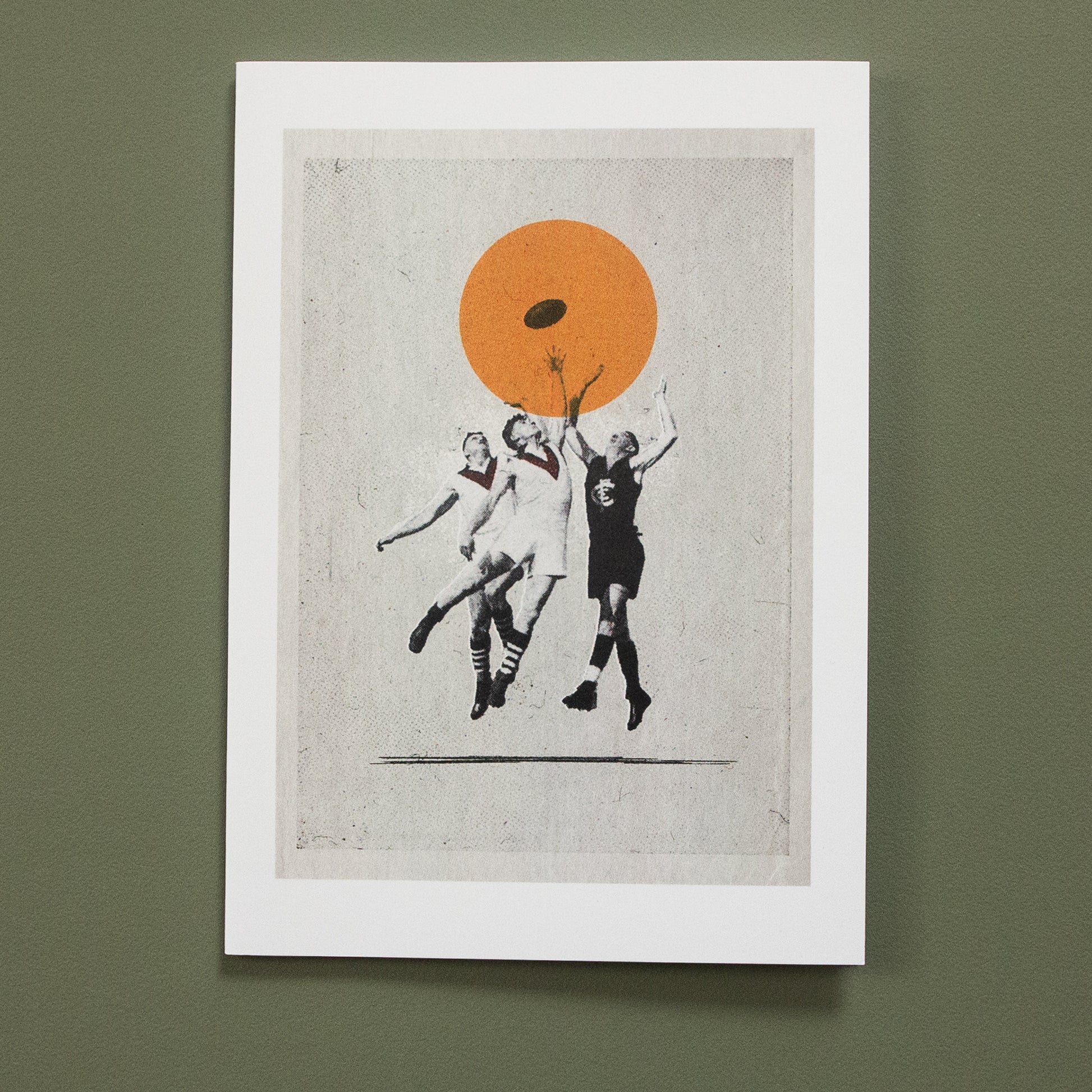 Reach football greeting card by Fisher Classics featuring a high-mark inspired artwork.
