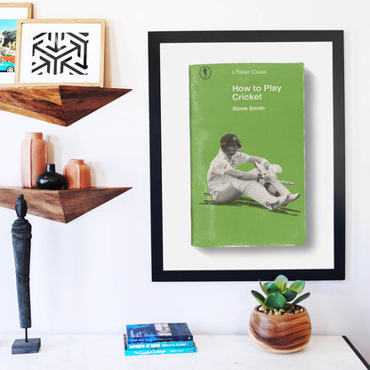 Steve Smith art print in a clean modern lounge – beyond the man cave