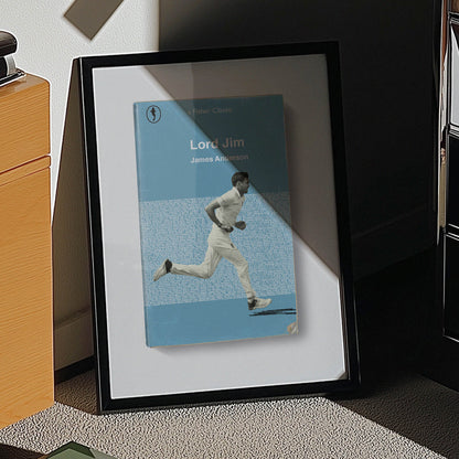 Studio-shot of James Anderson framed artwork ‚ premium cricket wall art