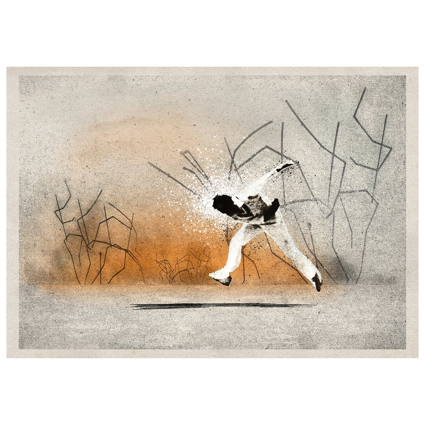 Premium sports artwork – Making of a Fast Bowler for serious collectors