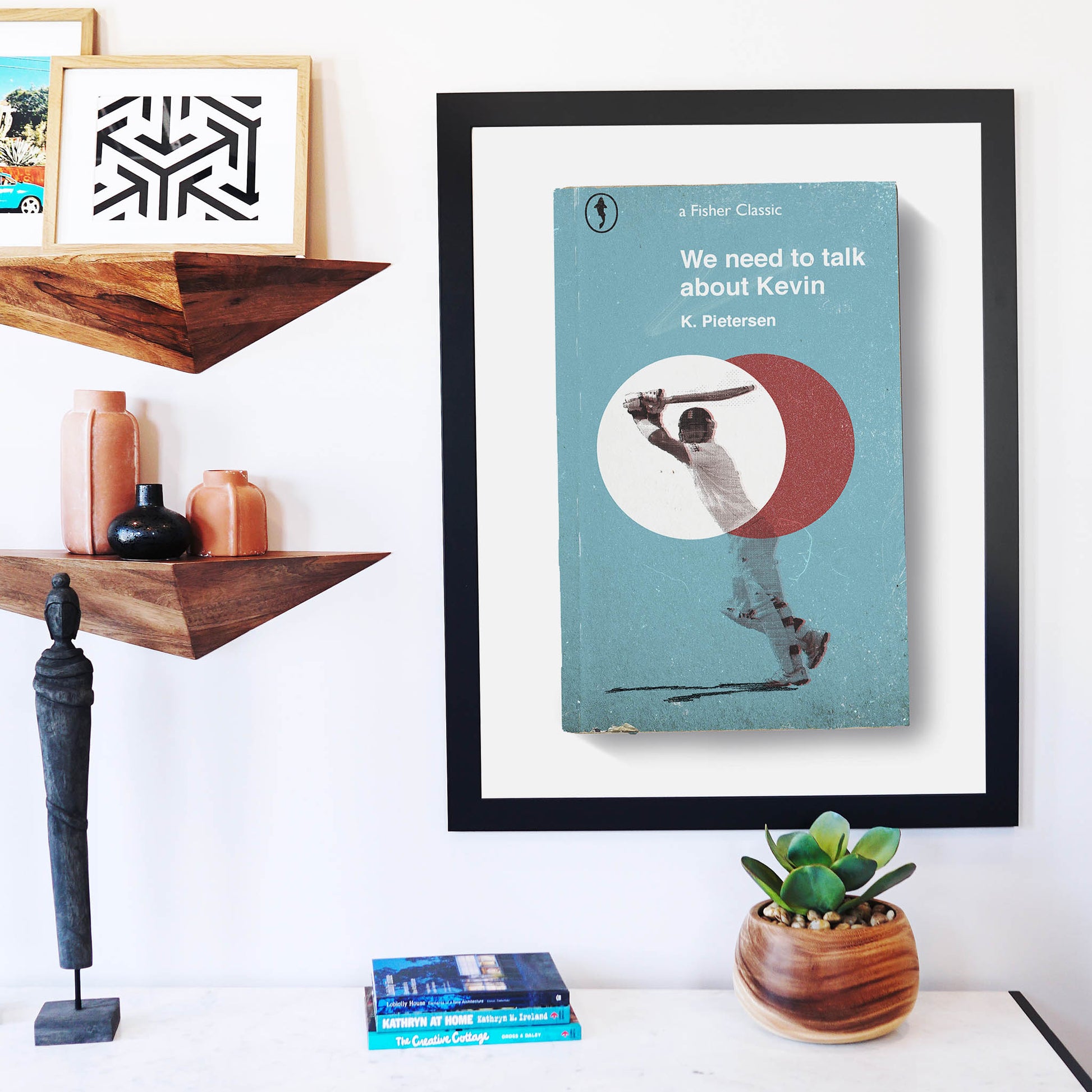 Kevin Pietersen artwork displayed in a lounge – smart alternative to typical man cave decor